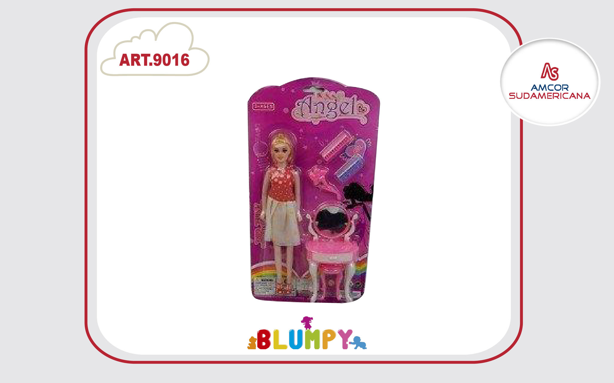 MUÑECA 30 CM CON DRESSOIRE Y ACCESORIOS EN BLISTER