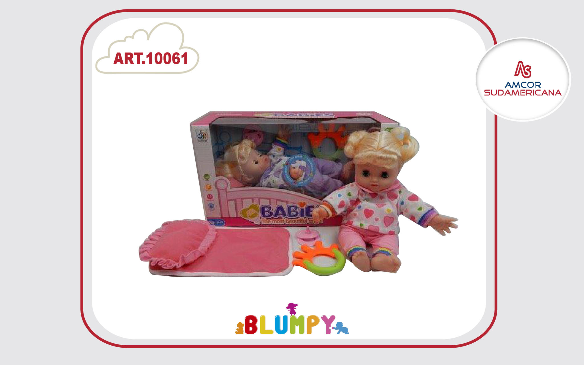 BEBE 30 CM TRY ME CON FUNCIONES, CON CHUPETE Y ACCESORIOS PARA DORMIR. EN CAJA VISOR