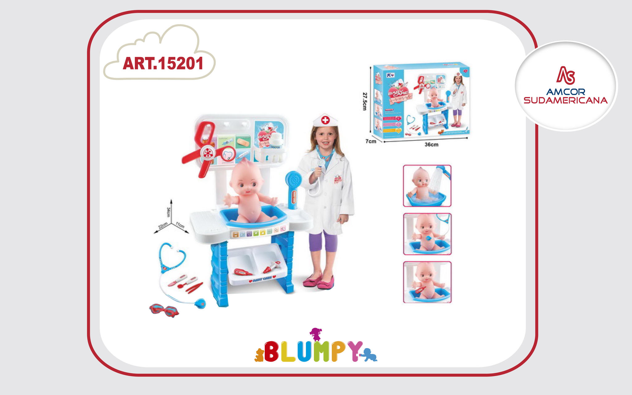 SET MODULAR DOCTOR, BEBE Y ESTETOSCOPIO TERMOMETRO PINZAS TIJERA ACCESORIO EN CAJA