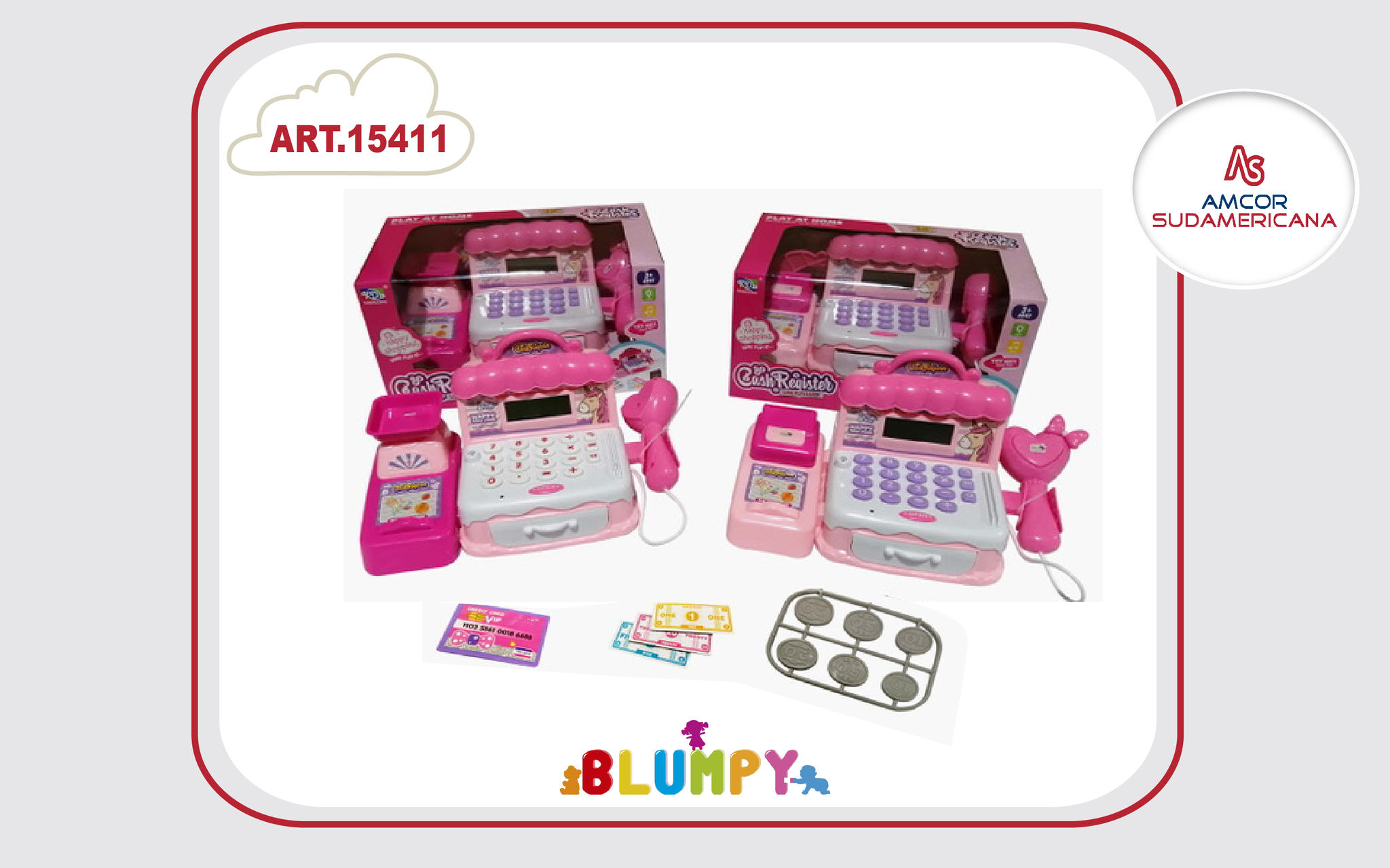 CAJA REGISTRADORA FAIRY A PILA CON FUNCIONES , LUCES Y SONIDOS,SCANNER,  BALAZA, CALCULADORA, DINERO