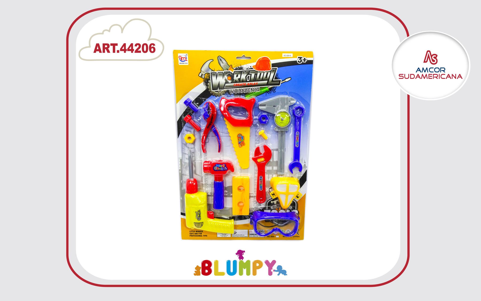SET HERRAMIENTAS TU TALLER  15 PZAS EN BLISTER