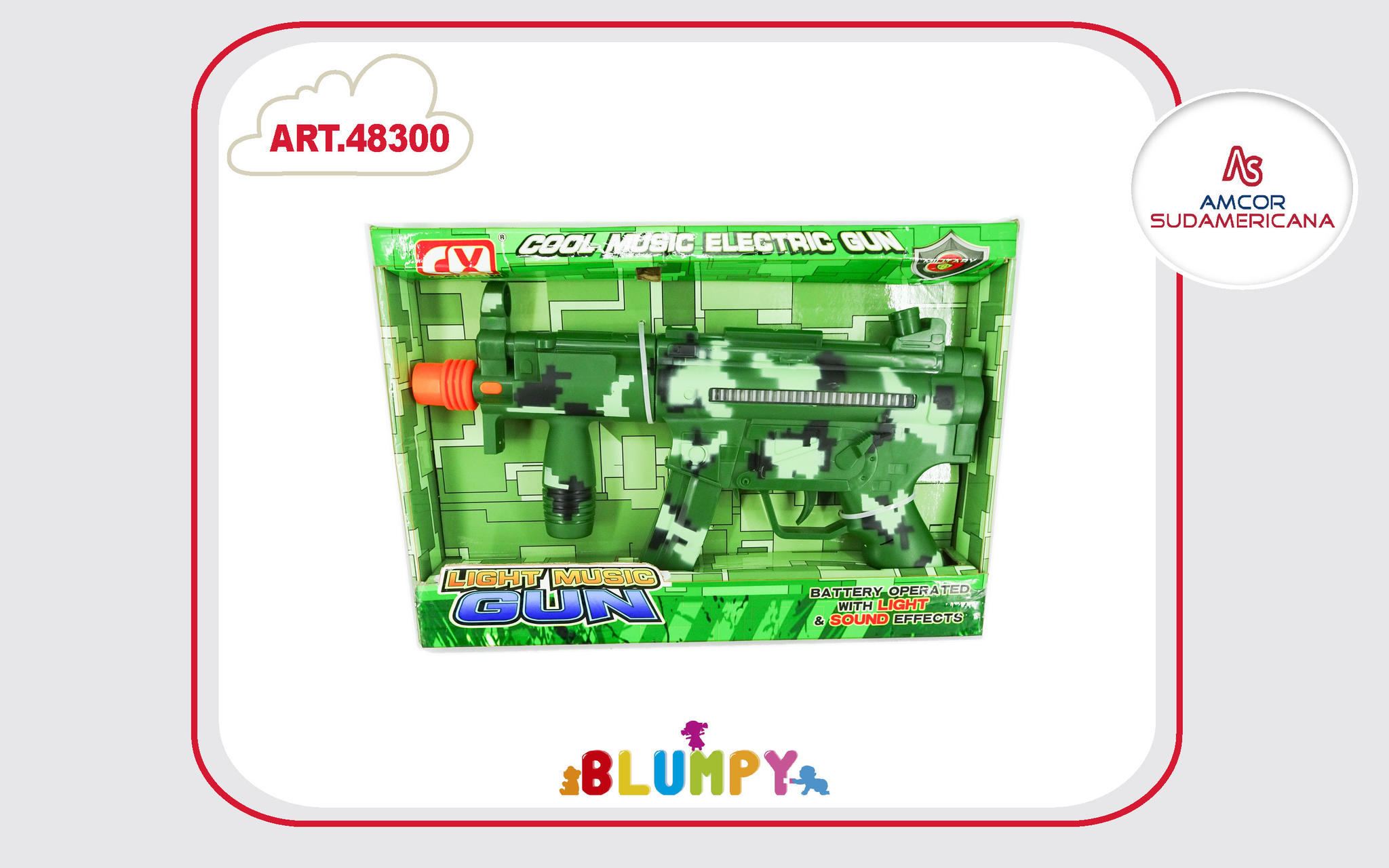 AMETRALLADORA CON LUCES Y SONIDOS EN CAJA VISOR