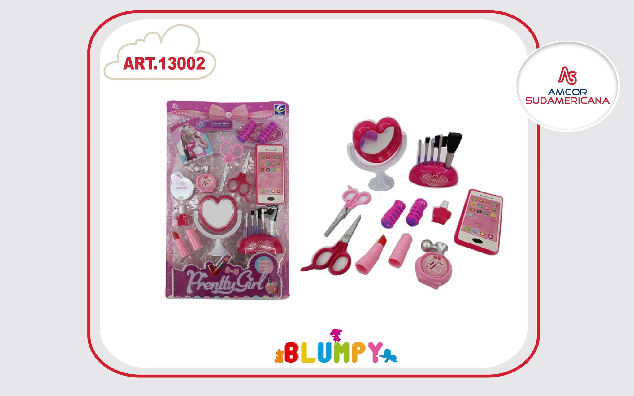 SET DE BELLEZA CON CELULAR, CON ESTUCHE CON BROCHAS PARA MAQUILLAJE, ESPEJO, ACCESORIOS. EN BLISTER