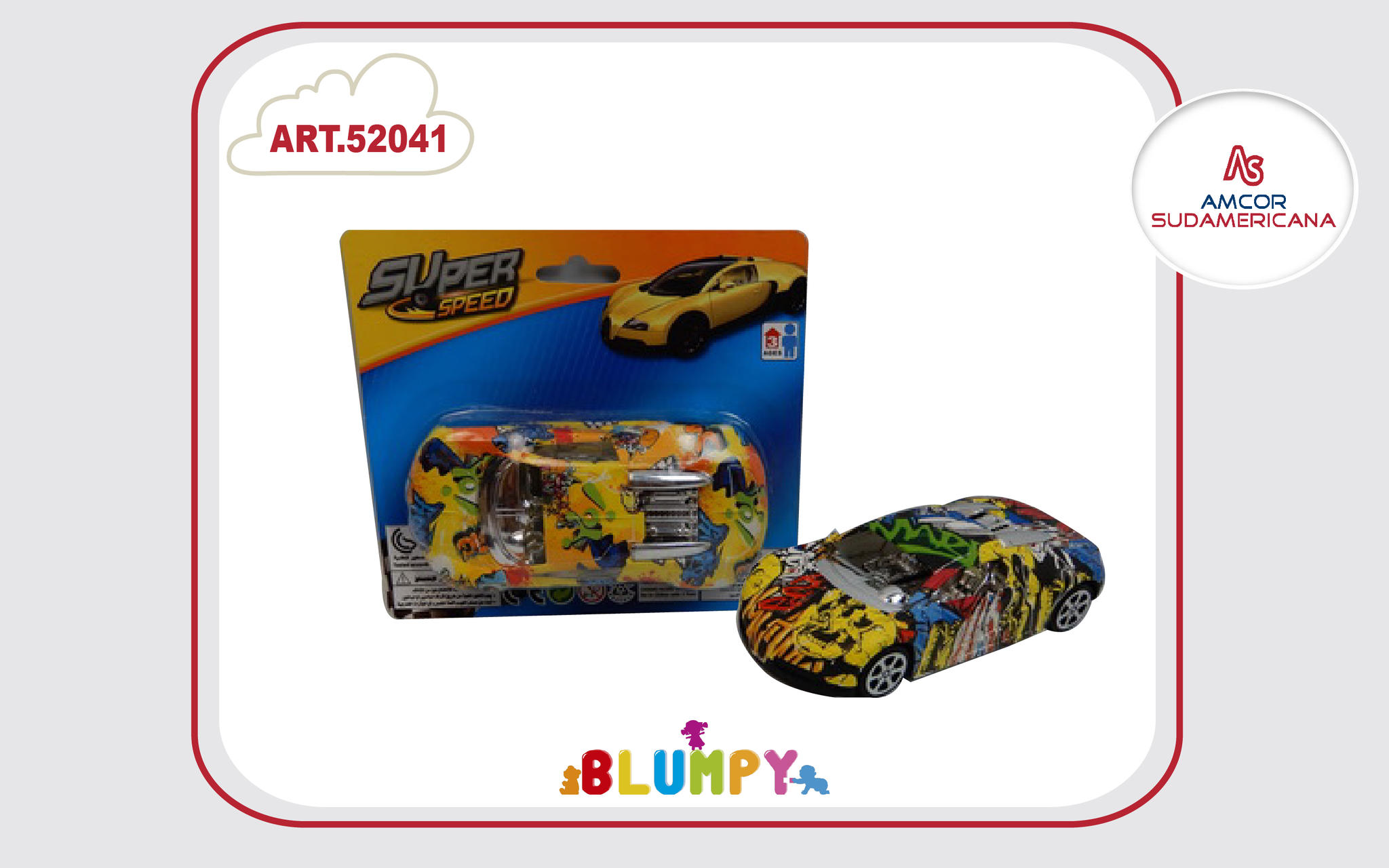 AUTO  A FRICCION  GRAFFITI  16 CM. EN BLISTER