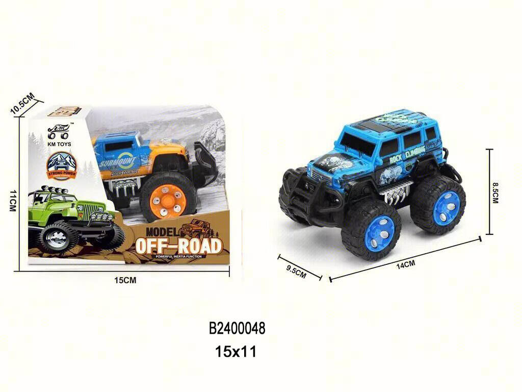 AUTO A FRICCION 13CM  4X4 2 COLORES