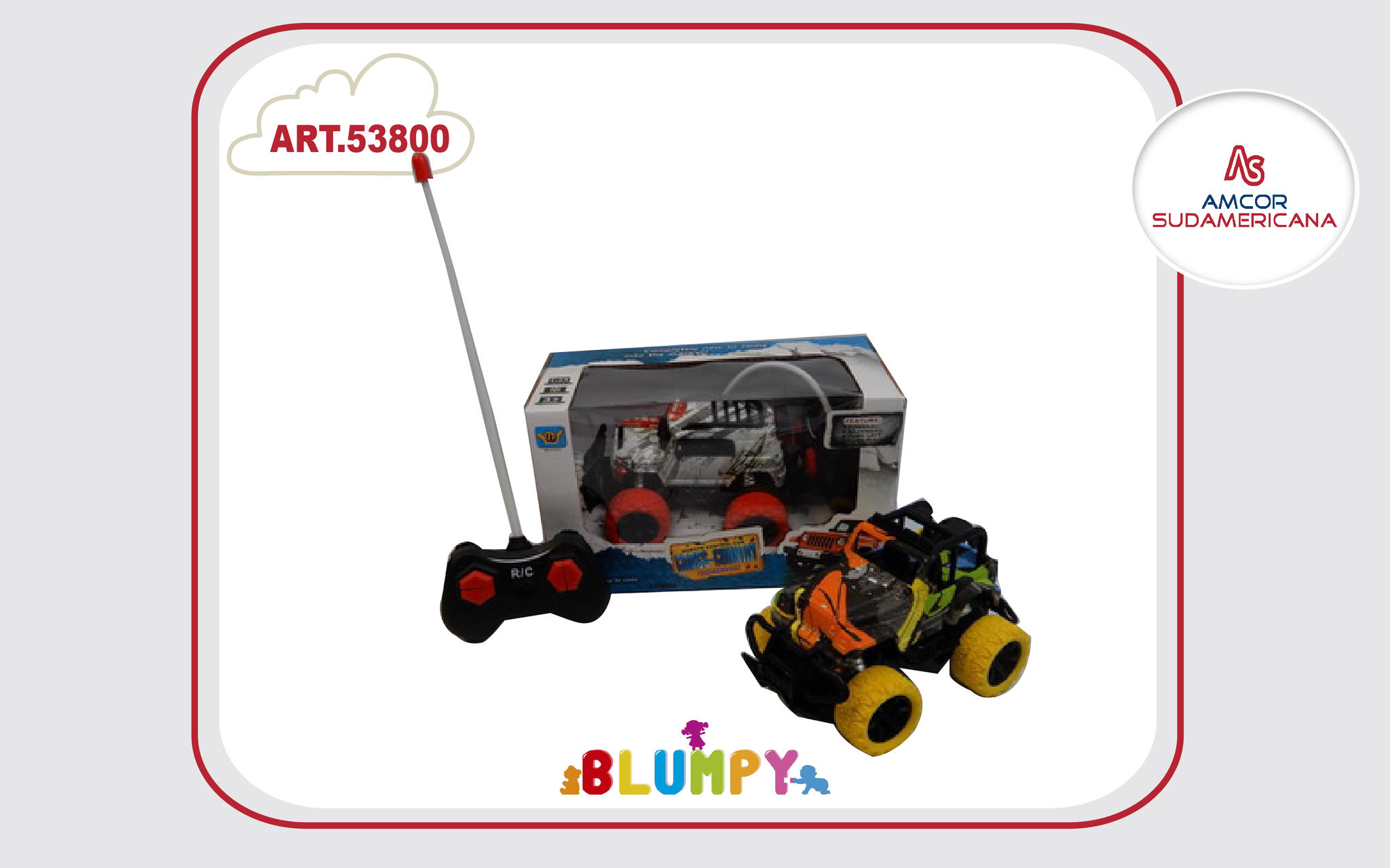 TODO TERRENO A CONTROL REMOTO FULL 4 CANALES, CON LUZ, 2 MODELOS 13 CM. EN CAJA VISOR