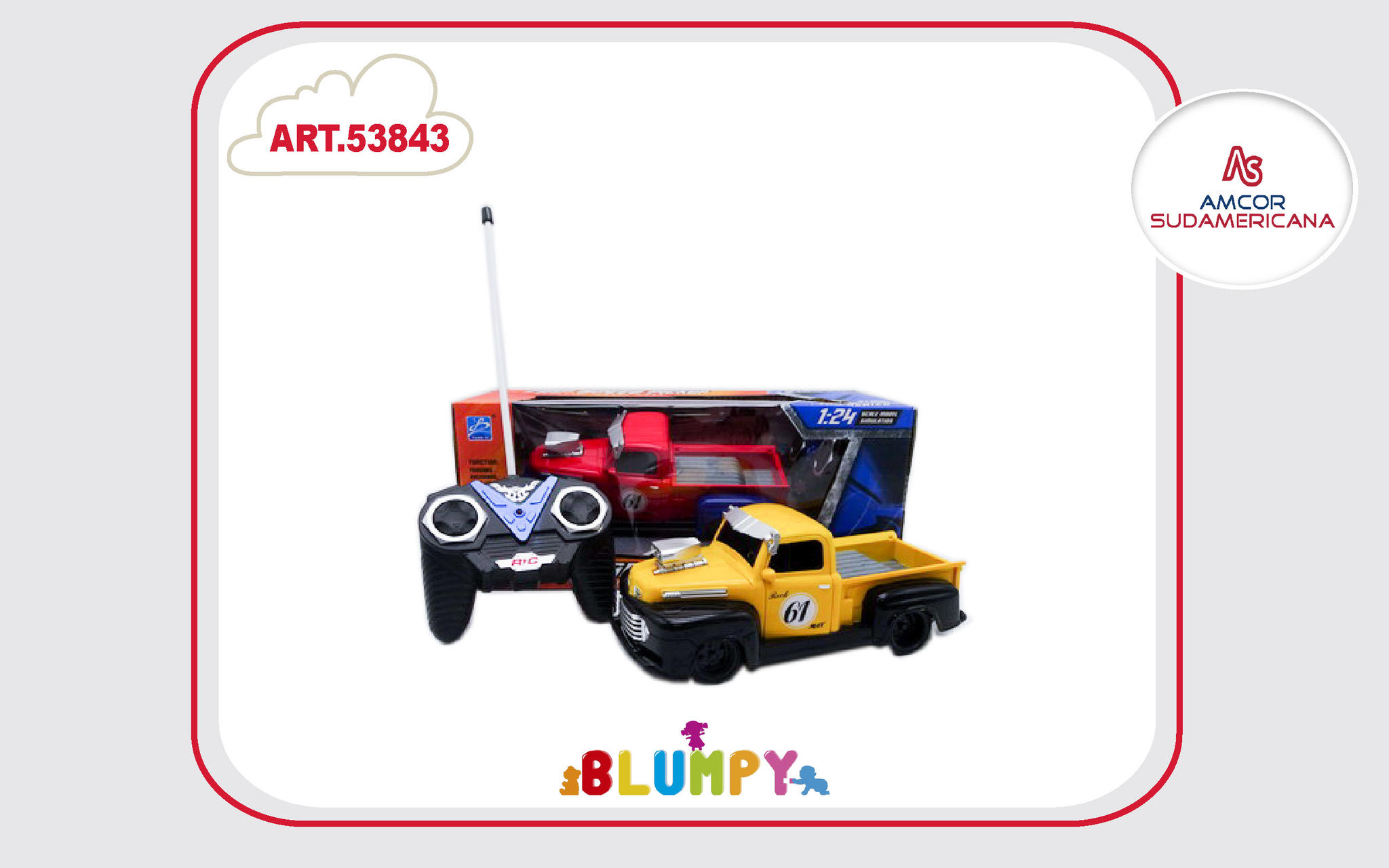 CAMIONETA DE CARRERA A CONTROL REMOTO FULL 4 CANALES  18 CM. DOS MODELOS. EN CAJA VISOR