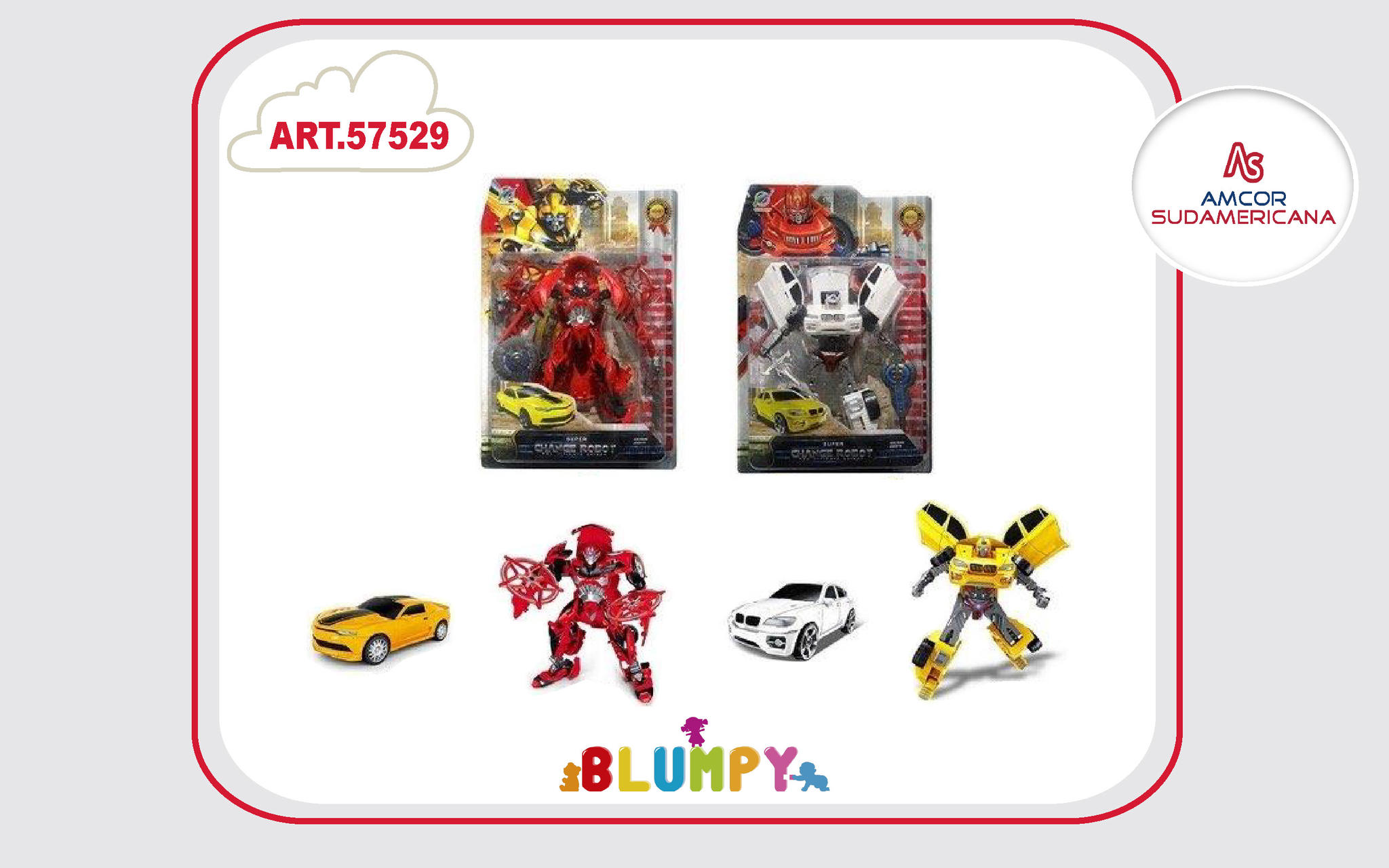 TRANSFORMER 2 MODELOS AUTOS DEPORTIVOS CON LUZ Y SONIDO EN BLISTER