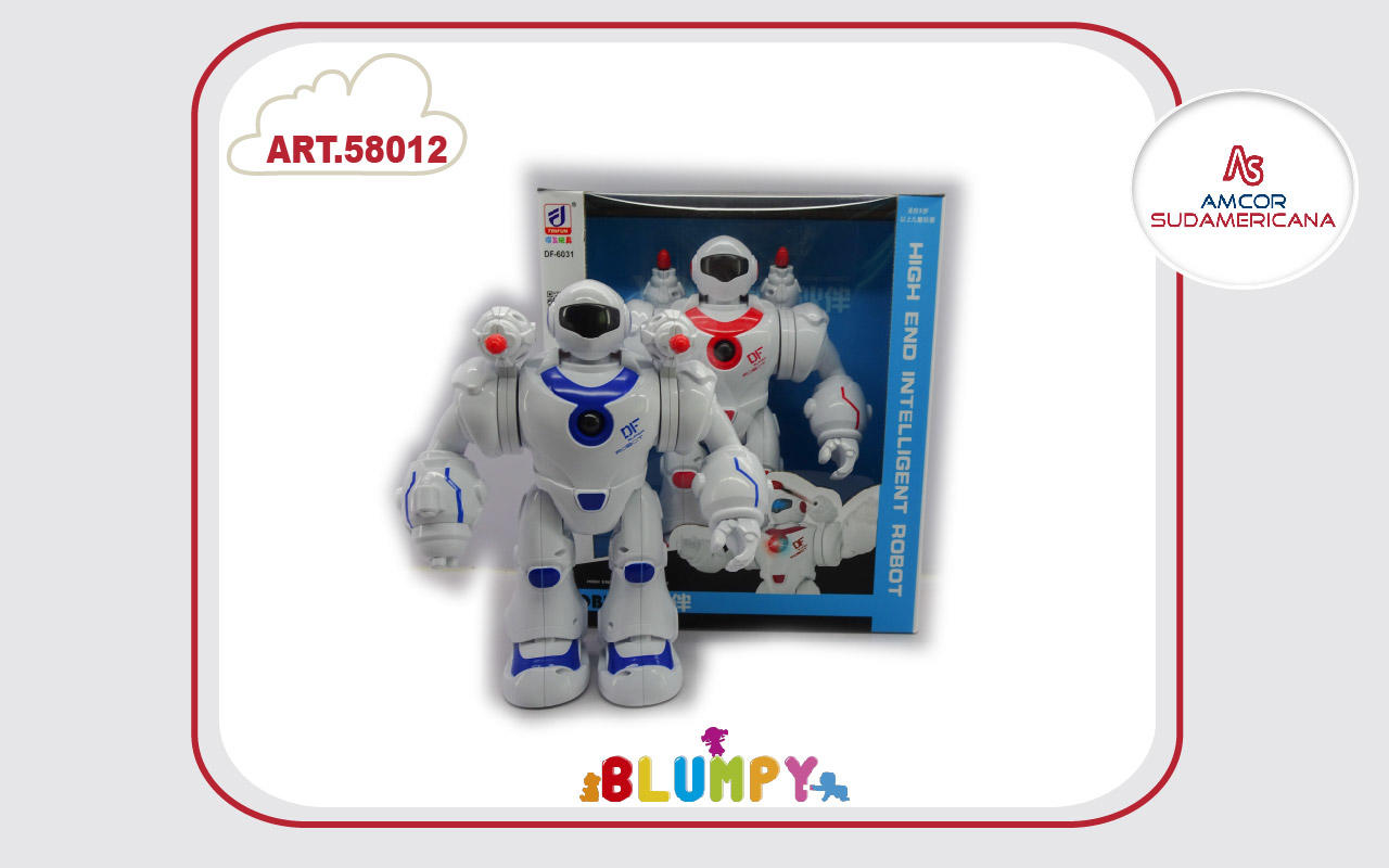 ROBOT CON FUNCIONES REALES LUZ MOVIMIENTO, DISPARA DARDOS Y SONIDO DE 24 CM. EN CAJA VISOR