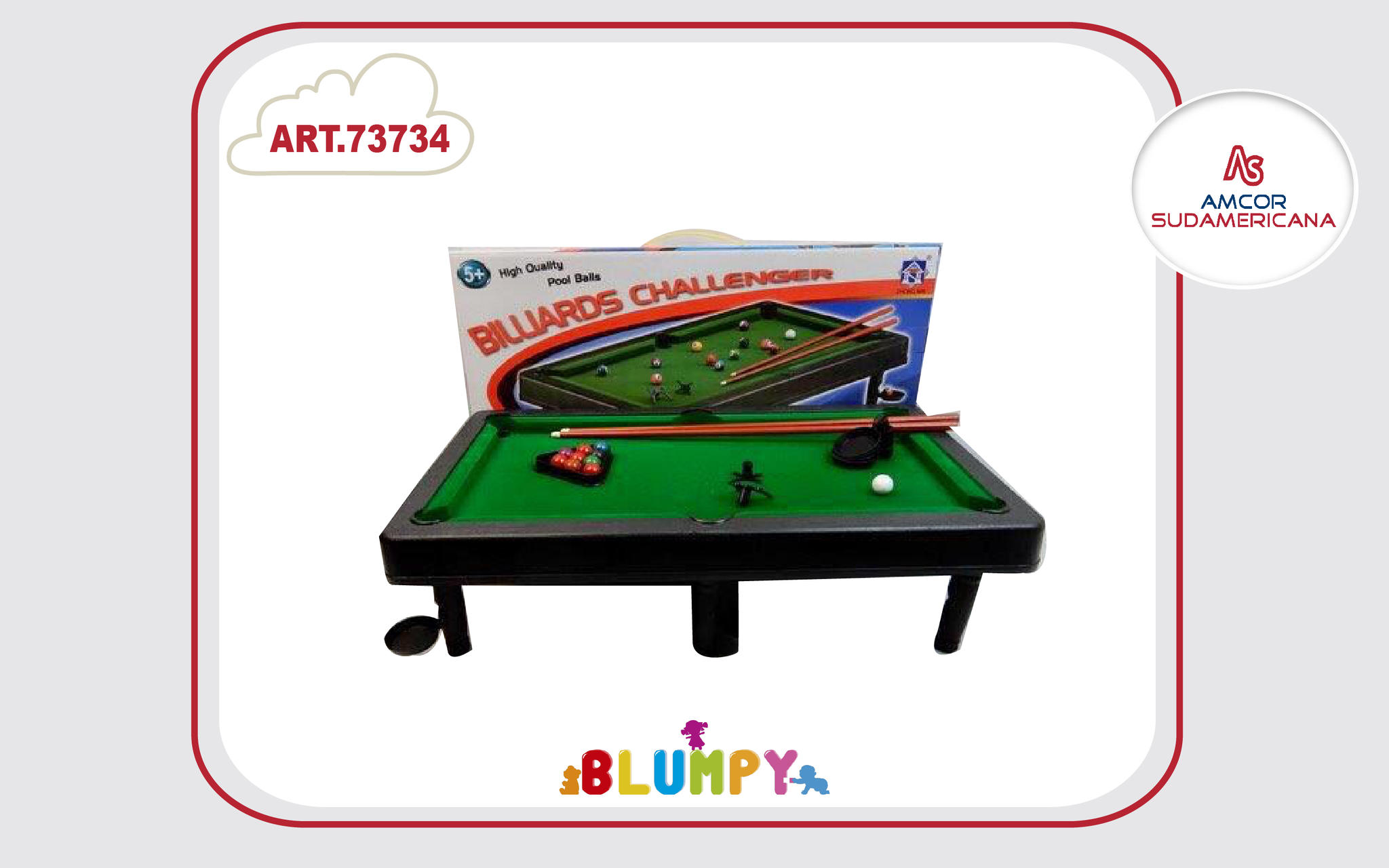 JUEGO MESA DE POOL GRANDE EN CAJA CON MANIJA