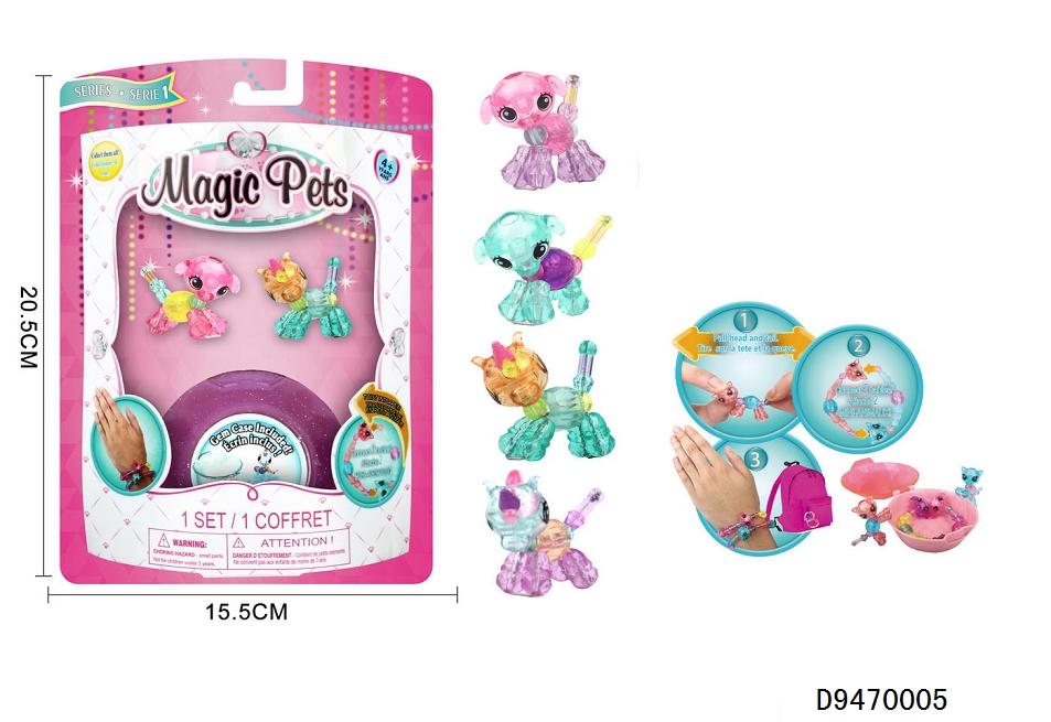 SET PULSERAS MAGIC PETS. 2 MODELOS