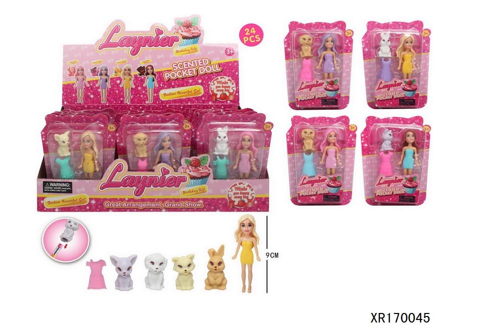 DISPLAY X24 MUÑECA PERFUMADA CON MASCOTA