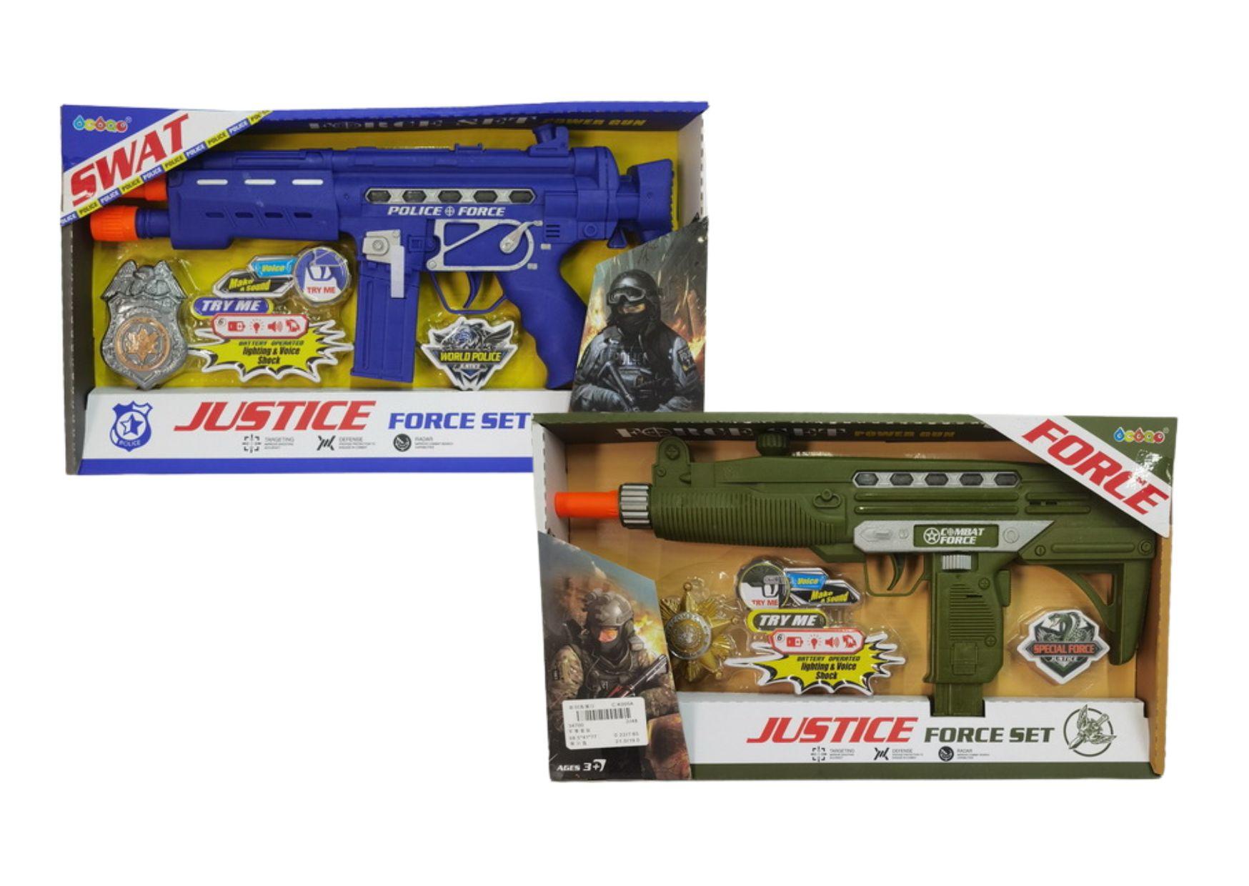 PISTOLA 2 MODELOS POLICIA/SOLDADO C/ LUZ Y SONIDO