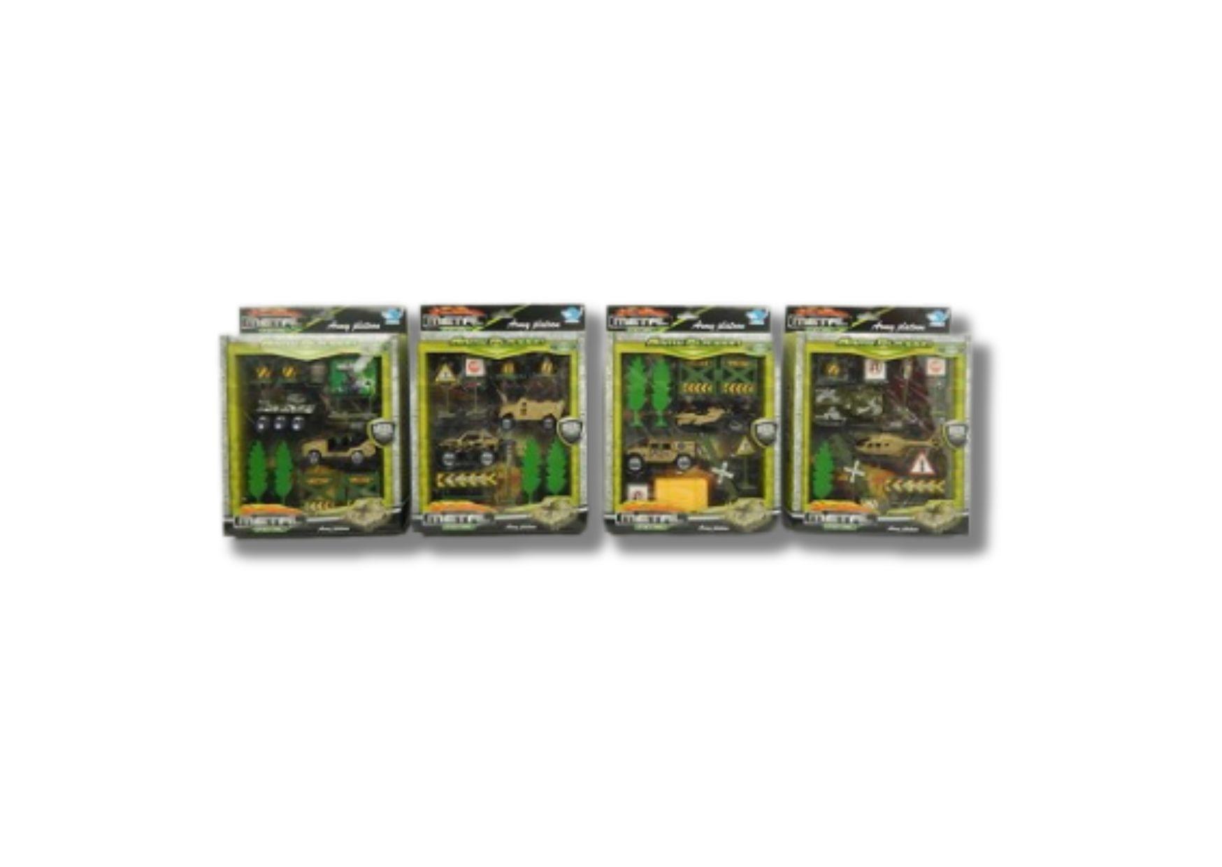 SET DE VEHICULOS DE SOLDADOS C/ACCESORIOS. 4 MODELOS
