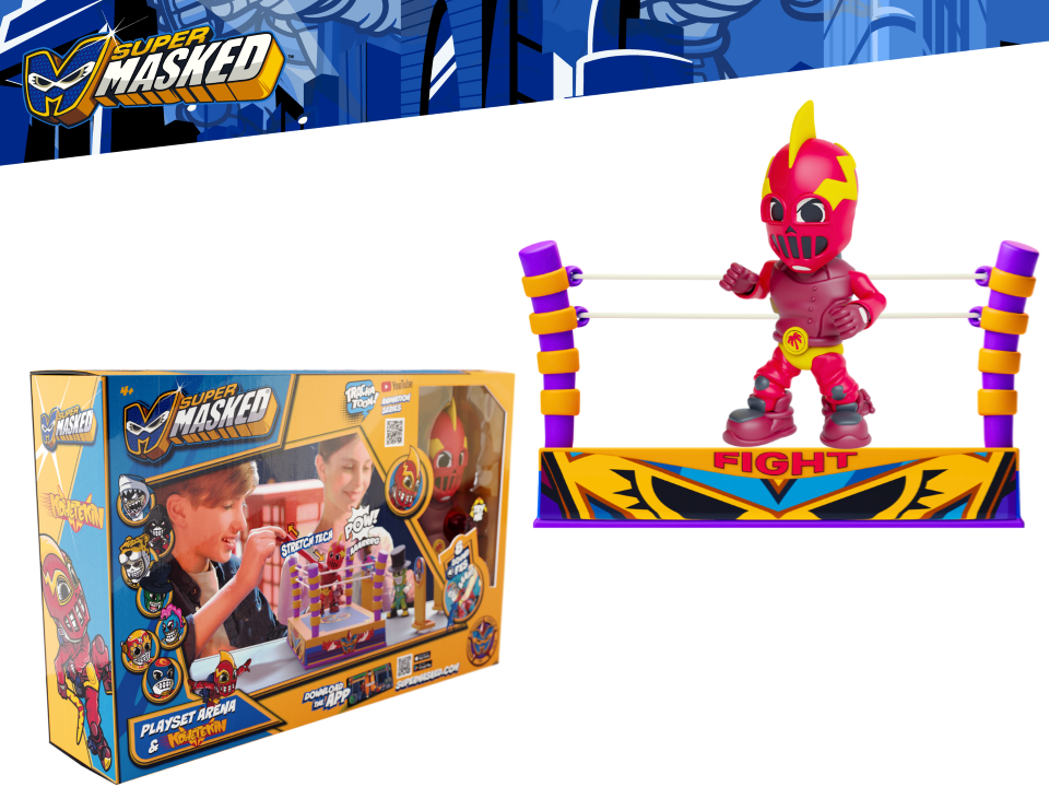 SUPERMASKED ARENA DE ENTRENAMIENTO CON 1 FIGURA INCLUIDA. EXCLUSIVO KOHETEKIN INCLUIDA