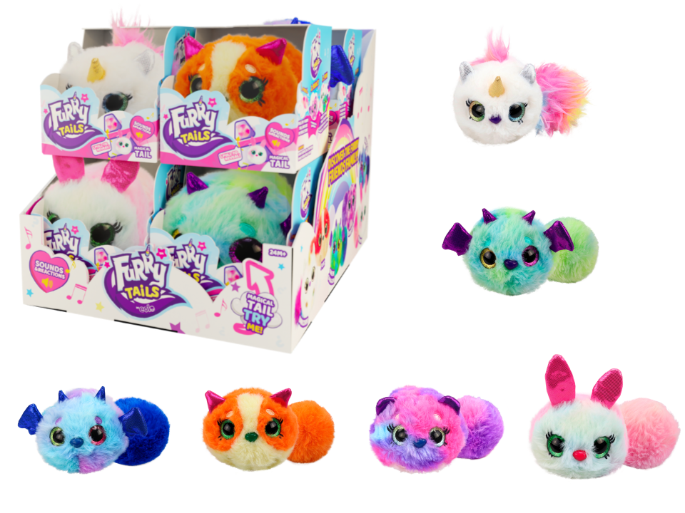 DISPLAY X 8 FURRY TALES EN CAJA SORPRESA. ANIMALITOS TRY ME SURTIDOS CON VIBRACION Y SONIDO
