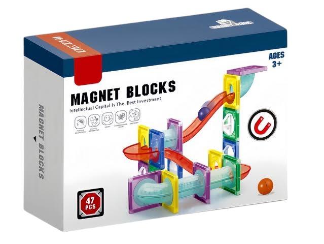 LABERINTO MAGNETICO PARA ARMAR CON PIEZAS MAGNETICAS Y CON PELOTITAS. EN CAJA