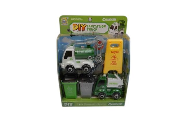 SET DE RECOLECTOR DE RECICLAJE CON VEHICULOS Y ACCESORIOS. EN CAJA VISOR