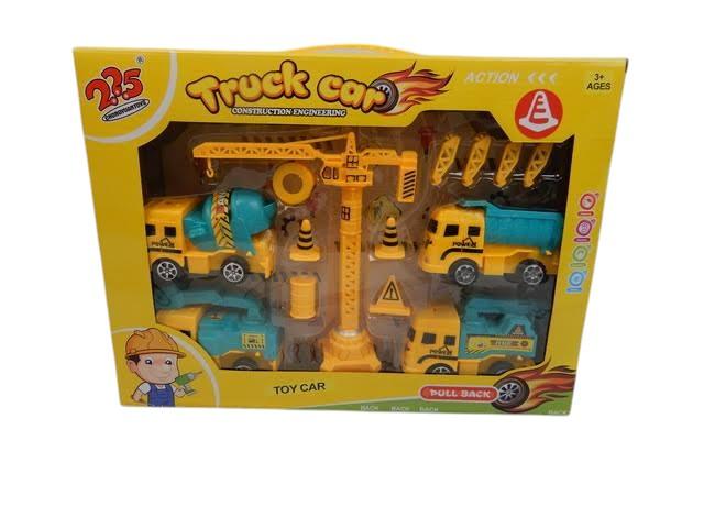 SET DE CONSTRUCCION CON VEHICULOS Y ACCESORIOS. EN CAJA VISOR