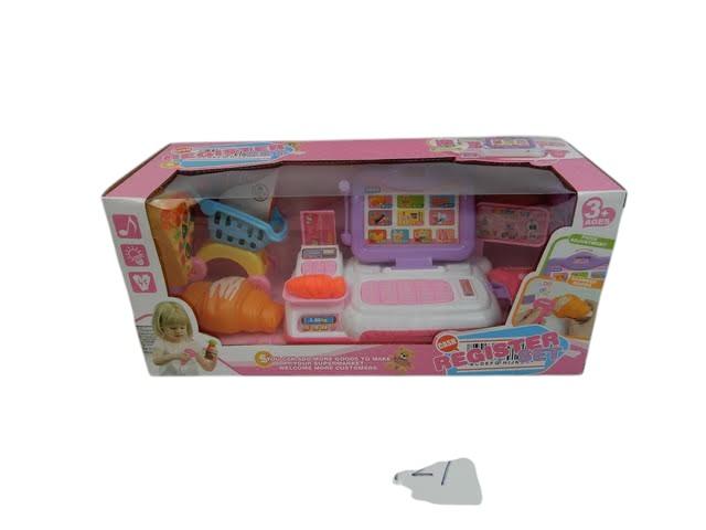 CAJA REGISTRADORA CON LUCES, SONIDOS Y ACCESORIOS. EN CAJA VISOR
