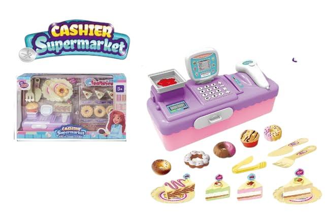 CAJA REGISTRADORA CON ACCESORIOS DE PASTELERIA