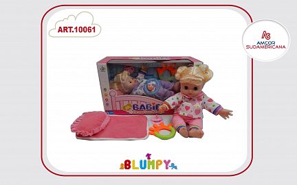 BEBE 30 CM TRY ME CON FUNCIONES, CON CHUPETE Y ACCESORIOS PARA DORMIR. EN CAJA VISOR