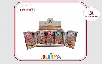 DISPLAY DE 6 BEBOTES  EN CAJA DE 23 CM CON SONIDOS EN 3 MODELOS
