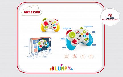 JOYSTICK DIDACTICO PARA BEBES CON LUCES Y SONIDOS. DOS COLORES. EN CAJA VISOR
