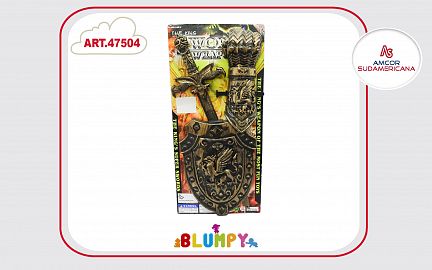 SET DE ESPADA DEL REY CON ESCUDO Y GUANTE. EN TARJETA