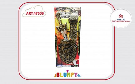 SET GDE  DE ESPADA DEL REY  CON ESCUDO Y GUANTE. EN TARJETA