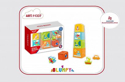 BLOQUES DIDACTICOS APILABLES CON FIGURAS PARA BEBES EN CAJA VISOR
