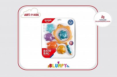 SET DE RED Y ANIMALITOS PARA PESCAR BAÑANDOSE EN BLISTER