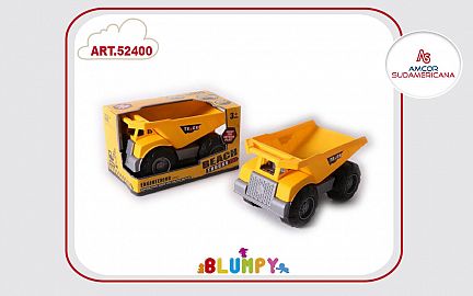 CAMION FRICCION DE CONSTRUCCION VOLQUETE PARA JUGAR EN LA ARENA 18 CM