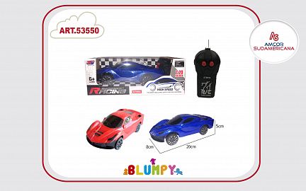 AUTO DEPORTIVO A CONTROL REMOTO  2 CANALES, DOS MODELOS.  EN CAJA VISOR 20 CM