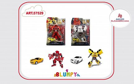 TRANSFORMER 2 MODELOS AUTOS DEPORTIVOS CON LUZ Y SONIDO EN BLISTER