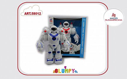 ROBOT CON FUNCIONES REALES LUZ MOVIMIENTO, DISPARA DARDOS Y SONIDO DE 24 CM. EN CAJA VISOR