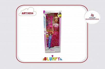 MUÑECA 30 CM FASHION CON VESTIDOS Y ACCESORIOS EN CAJA VISOR