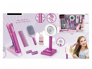 SET BELLEZA A PILA CON ESPEJO Y LUZ Y FUNCIONES. EN CAJA VISOR