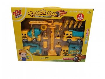SET DE CONSTRUCCION CON VEHICULOS Y ACCESORIOS. EN CAJA VISOR