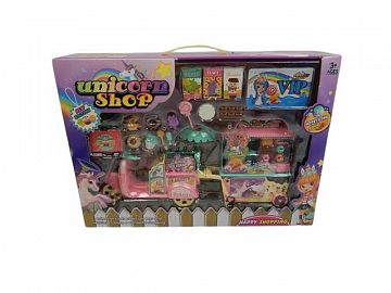 UNICORN SHOP: MOTO CON CARRITO DE VENTA DE HELADOS. EN CAJA VISOR