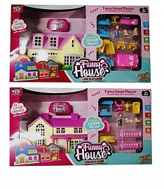 SET CASA DE MUÑECAS CON ACCESORIOS. 2 MODELOS. EN CAJA VISOR